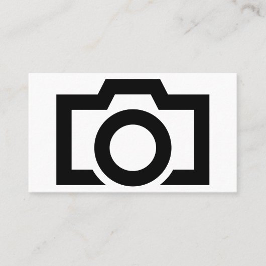 Minimale zwarte en witte fotografie visitekaartje (Voorkant)