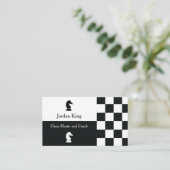 Minimale zwarte en witte gebarsten kaas visitekaartje (Staand voorkant)