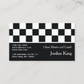 Minimale zwarte en witte gebarsten kaas visitekaartje (Achterkant)