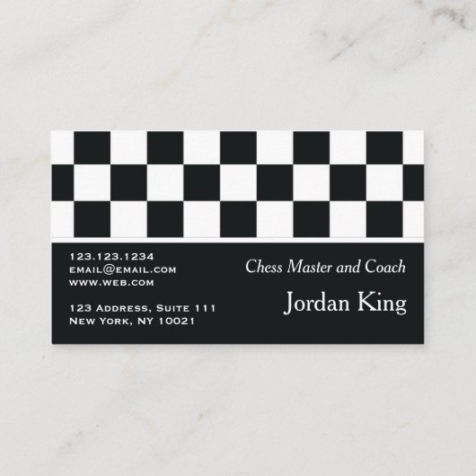 Minimale zwarte en witte gebarsten kaas visitekaartje (Achterkant)