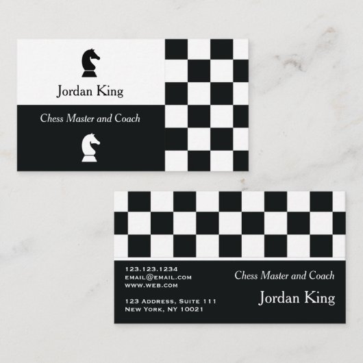 Minimale zwarte en witte gebarsten kaas visitekaartje (Voorkant / Achterkant)