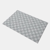 Minimale zwarte en witte geometrische deurmat (Schuin)