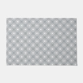 Minimale zwarte en witte geometrische deurmat (Voorkant)