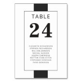 Minimale zwarte en witte geometrische lijst met na kaart (Achterkant)