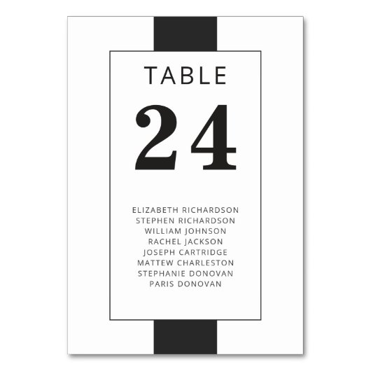 Minimale zwarte en witte geometrische lijst met na kaart (Voorkant)