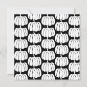 Minimale zwarte en witte halloween Costume Party Kaart (Achterkant)
