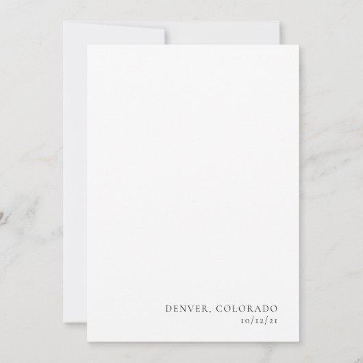 Minimale zwarte en witte Hartelijk dank voor uw tr Kaart (Achterkant)