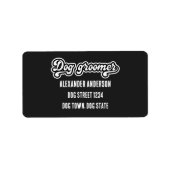 Minimale zwarte en witte hondenboomgaard etiket (Voorkant)