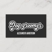 Minimale zwarte en witte hondenboomgaard visitekaartje (Voorkant)