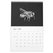 Minimale zwarte en witte insecten - Bijlen 2021 Kalender (Mar 2026)