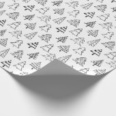 Minimale zwarte en witte kerst cadeaupapier (Hoek)