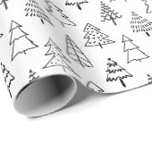 Minimale zwarte en witte kerst cadeaupapier (Rol Hoek)