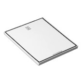 Minimale zwarte en witte Logo hier Notitieblok (Schuin)