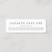 Minimale zwarte en witte loutere Puntkaart Klantenkaartje (Voorkant)