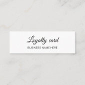 Minimale zwarte en witte loyaliteitskaart klantenkaartje (Voorkant)