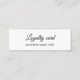 Minimale zwarte en witte loyaliteitskaart klantenkaartje