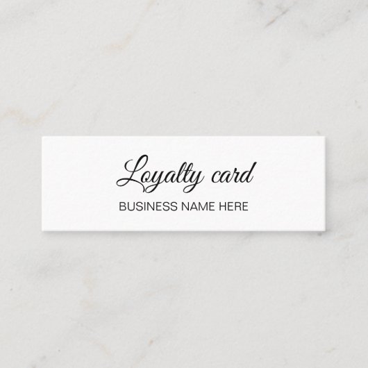 Minimale zwarte en witte loyaliteitskaart klantenkaartje (Voorkant)