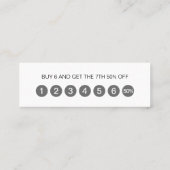 Minimale zwarte en witte loyaliteitskaart klantenkaartje (Achterkant)