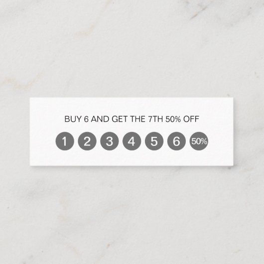 Minimale zwarte en witte loyaliteitskaart klantenkaartje (Achterkant)