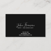 Minimale zwarte en witte luidspreker die de lening visitekaartje (Achterkant)