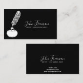 Minimale zwarte en witte luidspreker die de lening visitekaartje (Voorkant / Achterkant)
