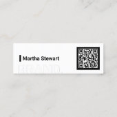 Minimale zwarte en witte, moderne gedurfde mini visitekaartje (Achterkant)