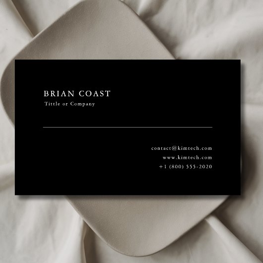 Minimale zwarte en witte Professional Visitekaartje