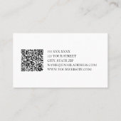 Minimale zwarte en witte QR-code op achterzijde Visitekaartje (Achterkant)
