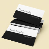 Minimale zwarte en witte QR-code op achterzijde Visitekaartje