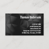 Minimale zwarte en witte Razor Creative Barbershop Visitekaartje (Achterkant)