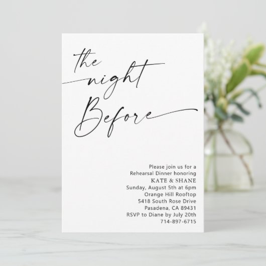 Minimale zwarte en witte repetitie kaart (Staand voorkant)