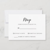 Minimale zwarte en witte RSVP (Voorkant)