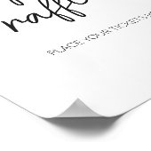 Minimale zwarte en witte taperaffle poster (Hoek)