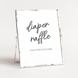 Minimale zwarte en witte taperaffle poster