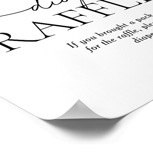 Minimale zwarte en witte taperaffle poster (Hoek)