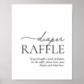 Minimale zwarte en witte taperaffle poster (Voorkant)