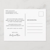 Minimale zwarte en witte verandering de Datum Aankondigingskaart (Achterkant)