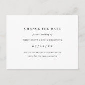 Minimale zwarte en witte verandering de Datum Aankondigingskaart (Voorkant)