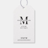 Minimale zwarte en witte waslabels hangen Label op Cadeaulabel (Voorkant)