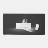 Minimale zwarte en witte waterval bureaumat (Keyboard & Muis)