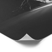 Minimale zwarte en witte waterval poster (Hoek)