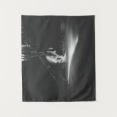 Minimale zwarte en witte waterval wandkleed (Voorkant)