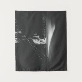 Minimale zwarte en witte waterval wandkleed