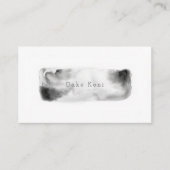 Minimale zwarte en witte waterverf visitekaartje (Voorkant)