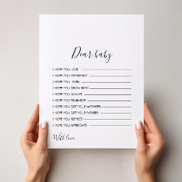 Minimale zwarte en witte wensen voor Baby