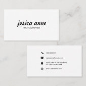 Minimale zwarte en witte zakelijke kaart visitekaartje (Voorkant / Achterkant)