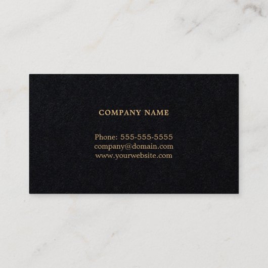 Minimale zwarte Faux Gold Line Consultant Visitekaartje (Achterkant)