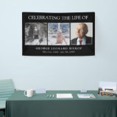 Minimale zwarte feestdag van het leven 3 Foto's Fu Spandoek (Beurs)