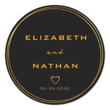 Minimale zwarte gouden enveloppen