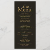 Minimale zwarte gouden Lijsten binnenste Menu (Voorkant)